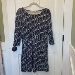 Black and white dress with pockets size medium